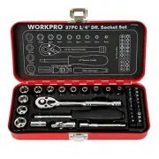 WORKPRO socket wrench set garage tool set ratchet wrench insertion angle 6.35mm