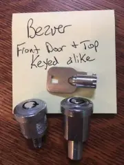 Top and Front Door Lock keyed alike for Beaver Bulk Vending machines or Coin Box