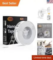 Clear Nano Double Sided Tape, 16.4FT Removable Adhesive for Indoor & Outdoor Use
