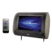 POWER ACOUSTIK HDVD-71CC REPLACEMENT HEADREST W/ 7" LCD MONITOR & DVD PLAYER NEW
