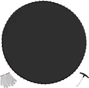 VEVOR Replacement Trampoline Mat, Jumping Mat Fits 12ft Frame, Universal Jumping Mat for 12ft Round Trampoline, Reinforce UV-Resistant Mat with Spring Tool & Durable V-Rings, Fit 5.5" Spring Length