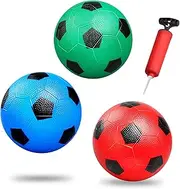 Mini Soccer Balls Football for Kids Toddlers, 6'' Indoor Soft Replacement Rubber Balls for Soccer Goal, Beach Pool Sports Basketballs Playground Soccer Balls for Babys Adults(3PCS)