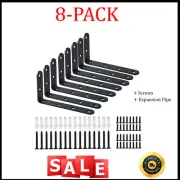 8 Pcs Garage Shelf Brackets Heavy Duty Floating Storage Wall Shelving Support