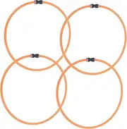 NULYLU 4pcs Cattle and Sheep Collars Goat Supplies for Your Goats Cow Collar Goat Accessories Chain Collar Goat Chain Choker Whelping Collar DIY Goat Collar Horse Collars Orange Pu