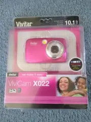 Vivitar ViviCam X022 10.1MP Digital Camera Dark Pink HD New Sealed