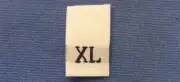 250Pcs White Taffeta Woven Clothing Letter Size TabTag Label Size XL Extra Large