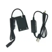 DR-E6 Dummy Battery + USB Cable for Canon Cam & Charger as ACK-E6 LP-E6 LP E6