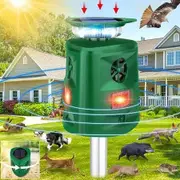 Solar Ultrasonic Animal Repeller, 360 Degree Ultrasonic Repellent Outdoor