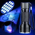 UV Ultra Violet 21 LED 395nm Flashlight Mini Blacklight Aluminum Torch Lamp@