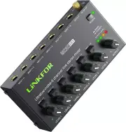 6 Channel Audio Mixer Ultra-Compact 6 Channel Bass Noise Line Stereo Audio Small