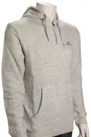 Quiksilver Waterman Sea Days Half Zip Hoody - Light Grey Heather - New