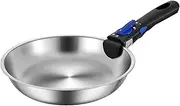Nonstick Frying Pan | Stainless Steel Skillet with Removable Handle | Lightweight Cookware for Camping, Travel, RV Cooking, Kitchen, Easy Clean Saute Pan for Outdoor Use
