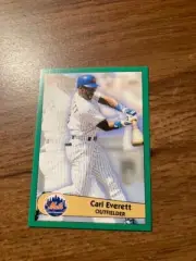1996 Panini Fleer Album Stickers Carl Everett MEts #31