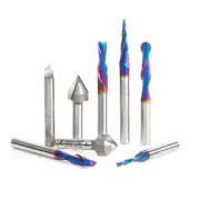 Amana AMS-177-K 8 Piece Deluxe CNC Bit Collection - 1/4" Shank