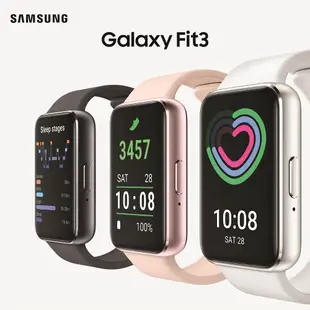 SAMSUNG 三星 Galaxy Fit3 藍牙智慧手環 贈原廠10000mAh行動電源 雪霧粉