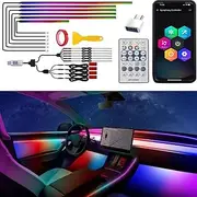 Car Acrylic Interior LED Strip Lights with USB, Ambient Lighting for Cars SUV Truck, Dynamic Chasing Sync to Music