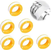 6Rolls PTFE Plumbers Tape,10m X 18mm Waterproof Thread Seal Teflon Tape,Waterproof Tape,Thread Plumbers Tape for Shower Head Water Pipes, Air Conditioning Water Pipes, Outdoor Water Pipes(White)