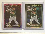 2024 Topps Chrome Update Max Schuemann RC Lot x2 Purple Lava Lamp x1 Prism