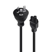 Alogic 2m AUS Pin Mains Plug to IEC C5 - Male to Female