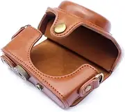 Camera Bag PU Case with Strap Fit for Sony RX100 RX100II RX100M2 RX100III RX100M3 RX100IV RX100M4 RX100V RX100M5(RX100 (Brown))