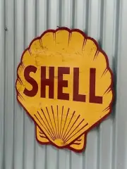 SHELL CLAM METAL SIGN 570 MM X 575 MM DIE CUT BEST DETAIL AROUND