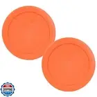 Pyrex 2 Cup Round Storage Cover #7200-PC for Glass Bowls (2, Orange)