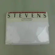 Vintage NOS Stevens No-Iron Percale Full Flat Sheet - Winter White #6055