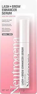 Neutrogena Healthy Lash + Brow Enhancer Serum For Unisex Adult Formulated with Biotin & Peptides; Nourishing & Conditioning Serum to Enhance the Look of Lashes & Eyebrows, 0.08 oz