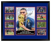 KYLIAN MBAPPE FRANCE WORLD CUP 2018 SIGNED LIMITED EDITION FRAMED MEMORABILIA