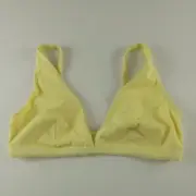 Peek & Beau Women's Fuller Bust Triangle Scrunch Bikini Top Size 40DDD Lemon