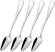 YOSADIER 4pcs Stainless Steel Food Spoon Set for Efficient Fruit Puree Scraping for Grapefruit Other Fruits Safe Feeding Accessories