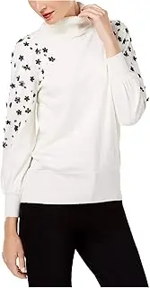 [Alfani] Womens Knit Embellished Turtleneck Sweater