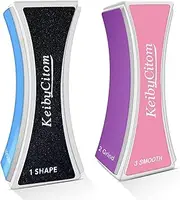 Nail Files and Buffers - Professional Nail Buffer Block for Shaping Polishing, New Natural Nail Polisher with 4 Sides for Nail Art Gel Suit for Home Salons Use (2 Pcs)