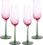 YMXWAN Colorful Martini Glasses,Martini Glasses Set of 4, Margarita Glasses, Cocktail Glasses, glassware sets for Cosmopolitan,Manhattan,Gimlet,Home Bar,Cocktail Party,Martini Glassware Gift Set