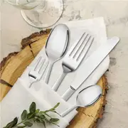 Traderight Tableware Cutlery Set Stainless Steel Knife Fork Spoon Kitchen Child Silver 60PC