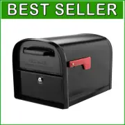 Heavy-Duty Locking Mailbox with Front & Rear Access - USPS Approved - Black