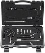 Lichamp 12pcs Compression Tester Adapter Kit with Spark Tester, Automotive Engine Cylinder Leak Down Compression Test Motor Pressure Gauge