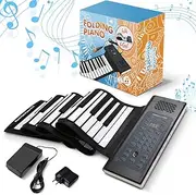 Folding Portable Keyboard Piano Roll up | 61Keys | Music Gifts for Women Men Girl Boys Kids | Educational Toys Gift Set | Digital Beginner Piano | Yamaha Alfred