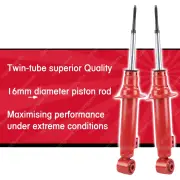 2x Front KYB SKORCHED 4'S Shocks for Mitsubishi Triton ML MN MQ Challenger PB PC