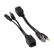12V POE Adapter Cable Cord RJ45 Injector Splitter Network Power over Ethernet