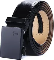 [Tonywell] Men's Leather Ratchet Dress Belt with Automatic Buckle