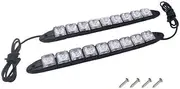 AIMALL 2X LED Navigation Signal Lights Strip Red & Green 12V Marine Boat Port & Starboard, Waterproof IP67, 9 LEDs, 11.8in