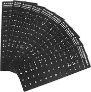 Mipcase 10pcs Multi Language Keyboard Stickers for Laptop Italian Language Layout Easy to Remove Material Present for Students and Friends