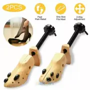 Pair of Adjustable 2-way Expander Wooden Shoe Stretcher for US Mens Size 5-10 US