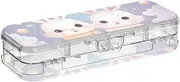 Yoogain Easter Egg Bunny Plastic Pencil Box Double Layer Transparent Pens Case Boxes For Stationery Supplies With Lid