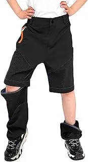 [HARGLESMAN] Boys Girls Cargo Pants Kids' Casual Outdoor Quick Dry Waterproof Hiking Climbing Convertible Trousers