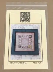 M Designs Snowflake "Snow Wonderful" Snowmen Cross Stitch Pattern NIP