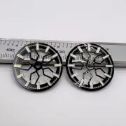 28.5mm Black Skeleton Watch Dial for NH70 Movement (Green Luminous) - NEW