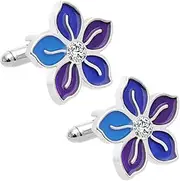 [TOGEVAL] 1 pair Flower Shape Cufflinks for Men Durable Shirt Cuff Links Elegant Sleeve Decoration for Formal Casual Occasions Stylish Him for Business Attire