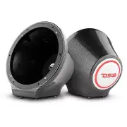 2x DS18 ENCF-JS8 Universal 8" Speaker Enclosure Surface Mount Pods Carbon Fiber